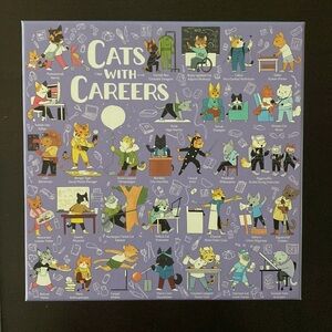 Galison Cats with Careers 500 Piece Puzzle Complete